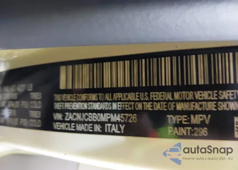 2021 Jeep Renegade Latitude Fwd from USA, damaged, VIN ZACNJCBB0MPM45726